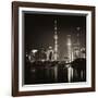 China 10MKm2 Collection - Shanghai Skyline with Oriental Pearl Tower at night-Philippe Hugonnard-Framed Photographic Print