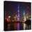 China 10MKm2 Collection - Shanghai Skyline with Oriental Pearl Tower at night-Philippe Hugonnard-Stretched Canvas