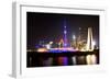 China 10MKm2 Collection - Shanghai Skyline with Oriental Pearl Tower at night-Philippe Hugonnard-Framed Photographic Print