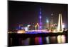 China 10MKm2 Collection - Shanghai Skyline with Oriental Pearl Tower at night-Philippe Hugonnard-Mounted Photographic Print