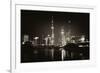 China 10MKm2 Collection - Shanghai Skyline with Oriental Pearl Tower at night-Philippe Hugonnard-Framed Photographic Print