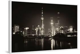 China 10MKm2 Collection - Shanghai Skyline with Oriental Pearl Tower at night-Philippe Hugonnard-Framed Photographic Print