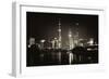 China 10MKm2 Collection - Shanghai Skyline with Oriental Pearl Tower at night-Philippe Hugonnard-Framed Premium Photographic Print