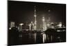 China 10MKm2 Collection - Shanghai Skyline with Oriental Pearl Tower at night-Philippe Hugonnard-Mounted Premium Photographic Print