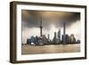 China 10MKm2 Collection - Shanghai Skyline with Oriental Pearl Tower-Philippe Hugonnard-Framed Photographic Print