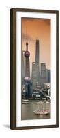 China 10MKm2 Collection - Shanghai Skyline with Oriental Pearl Tower-Philippe Hugonnard-Framed Photographic Print