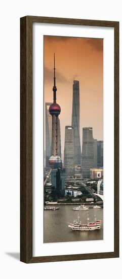 China 10MKm2 Collection - Shanghai Skyline with Oriental Pearl Tower-Philippe Hugonnard-Framed Photographic Print