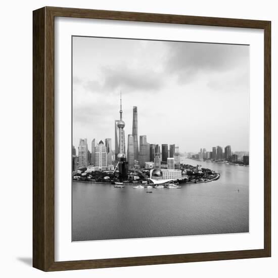 China 10MKm2 Collection - Shanghai Skyline with Oriental Pearl Tower-Philippe Hugonnard-Framed Photographic Print