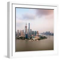 China 10MKm2 Collection - Shanghai Skyline with Oriental Pearl Tower-Philippe Hugonnard-Framed Photographic Print