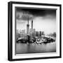 China 10MKm2 Collection - Shanghai Skyline with Oriental Pearl Tower-Philippe Hugonnard-Framed Photographic Print