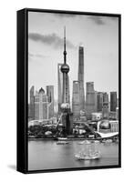 China 10MKm2 Collection - Shanghai Skyline with Oriental Pearl Tower-Philippe Hugonnard-Framed Stretched Canvas