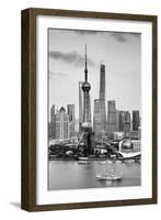 China 10MKm2 Collection - Shanghai Skyline with Oriental Pearl Tower-Philippe Hugonnard-Framed Photographic Print