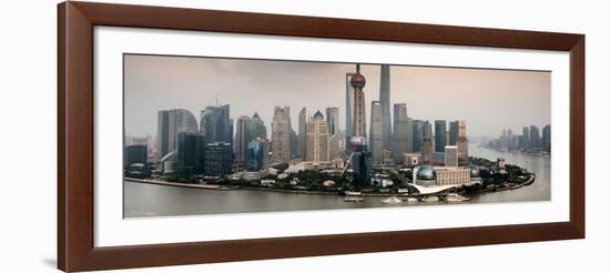 China 10MKm2 Collection - Shanghai Skyline with Oriental Pearl Tower-Philippe Hugonnard-Framed Photographic Print