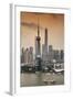 China 10MKm2 Collection - Shanghai Skyline with Oriental Pearl Tower-Philippe Hugonnard-Framed Photographic Print