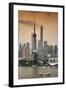 China 10MKm2 Collection - Shanghai Skyline with Oriental Pearl Tower-Philippe Hugonnard-Framed Photographic Print