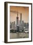 China 10MKm2 Collection - Shanghai Skyline with Oriental Pearl Tower-Philippe Hugonnard-Framed Premium Photographic Print