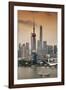 China 10MKm2 Collection - Shanghai Skyline with Oriental Pearl Tower-Philippe Hugonnard-Framed Photographic Print