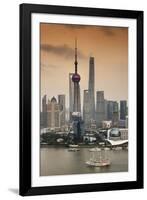 China 10MKm2 Collection - Shanghai Skyline with Oriental Pearl Tower-Philippe Hugonnard-Framed Photographic Print