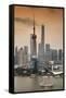 China 10MKm2 Collection - Shanghai Skyline with Oriental Pearl Tower-Philippe Hugonnard-Framed Stretched Canvas