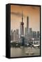 China 10MKm2 Collection - Shanghai Skyline with Oriental Pearl Tower-Philippe Hugonnard-Framed Stretched Canvas