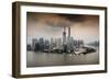 China 10MKm2 Collection - Shanghai Skyline with Oriental Pearl Tower-Philippe Hugonnard-Framed Photographic Print