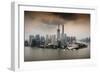 China 10MKm2 Collection - Shanghai Skyline with Oriental Pearl Tower-Philippe Hugonnard-Framed Photographic Print