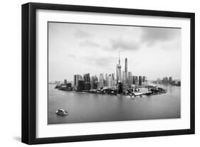 China 10MKm2 Collection - Shanghai Skyline with Oriental Pearl Tower-Philippe Hugonnard-Framed Photographic Print