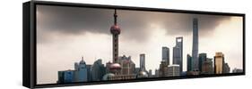 China 10MKm2 Collection - Shanghai Skyline with Oriental Pearl Tower-Philippe Hugonnard-Framed Stretched Canvas