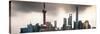 China 10MKm2 Collection - Shanghai Skyline with Oriental Pearl Tower-Philippe Hugonnard-Stretched Canvas