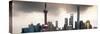 China 10MKm2 Collection - Shanghai Skyline with Oriental Pearl Tower-Philippe Hugonnard-Stretched Canvas