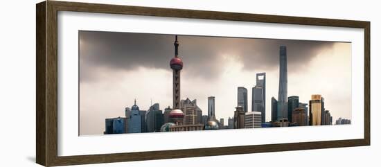 China 10MKm2 Collection - Shanghai Skyline with Oriental Pearl Tower-Philippe Hugonnard-Framed Photographic Print