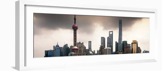 China 10MKm2 Collection - Shanghai Skyline with Oriental Pearl Tower-Philippe Hugonnard-Framed Photographic Print