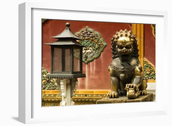 China 10MKm2 Collection - Statue of Imperial Palace of Forbidden City-Philippe Hugonnard-Framed Photographic Print