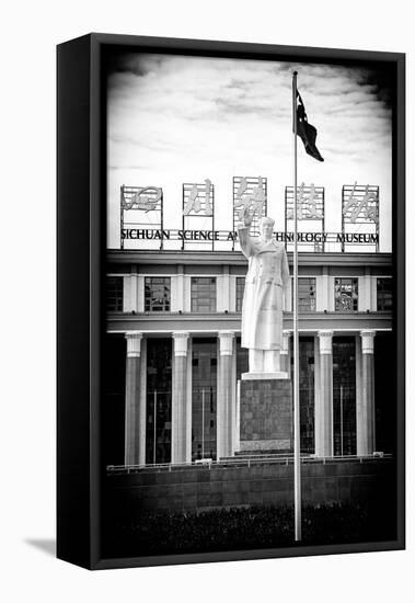 China 10MKm2 Collection - Statue of Mao Zedong in front of the museum-Philippe Hugonnard-Framed Stretched Canvas