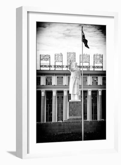 China 10MKm2 Collection - Statue of Mao Zedong in front of the museum-Philippe Hugonnard-Framed Photographic Print