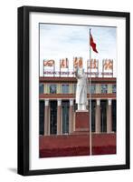 China 10MKm2 Collection - Statue of Mao Zedong in front of the museum-Philippe Hugonnard-Framed Photographic Print