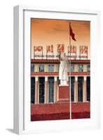 China 10MKm2 Collection - Statue of Mao Zedong in front of the museum-Philippe Hugonnard-Framed Photographic Print