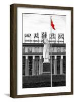 China 10MKm2 Collection - Statue of Mao Zedong in front of the museum-Philippe Hugonnard-Framed Photographic Print