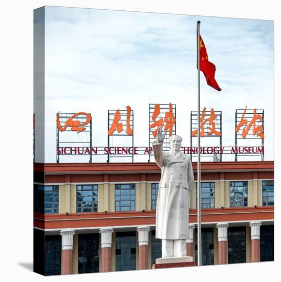 China 10MKm2 Collection - Statue of Mao Zedong-Philippe Hugonnard-Stretched Canvas