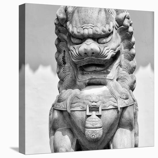 China 10MKm2 Collection - Stone Lion Statue-Philippe Hugonnard-Stretched Canvas