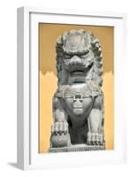 China 10MKm2 Collection - Stone Lion Statue-Philippe Hugonnard-Framed Photographic Print