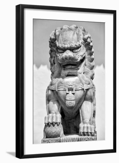 China 10MKm2 Collection - Stone Lion Statue-Philippe Hugonnard-Framed Photographic Print