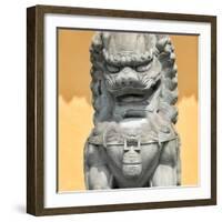 China 10MKm2 Collection - Stone Lion Statue-Philippe Hugonnard-Framed Photographic Print