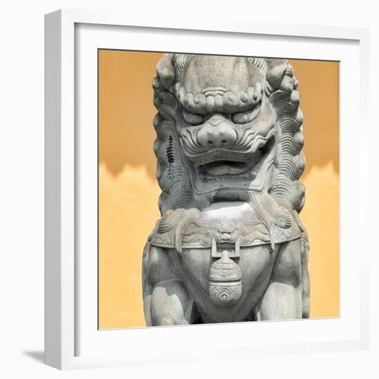 China 10MKm2 Collection - Stone Lion Statue-Philippe Hugonnard-Framed Photographic Print