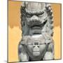 China 10MKm2 Collection - Stone Lion Statue-Philippe Hugonnard-Mounted Photographic Print
