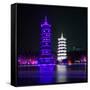 China 10MKm2 Collection - Sun & Moon Twin Pagodas-Philippe Hugonnard-Framed Stretched Canvas