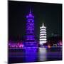 China 10MKm2 Collection - Sun & Moon Twin Pagodas-Philippe Hugonnard-Mounted Photographic Print