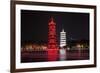 China 10MKm2 Collection - Sun & Moon Twin Pagodas-Philippe Hugonnard-Framed Photographic Print