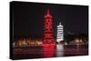 China 10MKm2 Collection - Sun & Moon Twin Pagodas-Philippe Hugonnard-Stretched Canvas