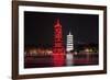 China 10MKm2 Collection - Sun & Moon Twin Pagodas-Philippe Hugonnard-Framed Photographic Print